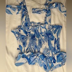 Shirt with tied straps